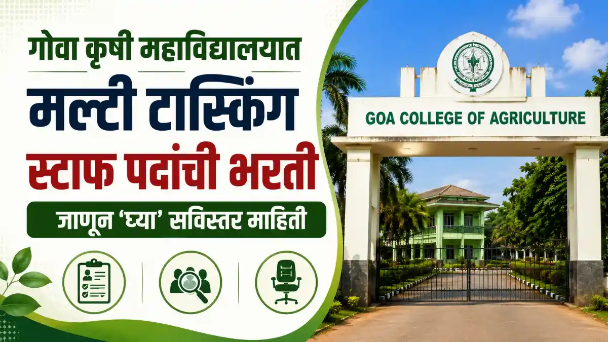 Goa Krushi Mahavidyalay Bharti 2026